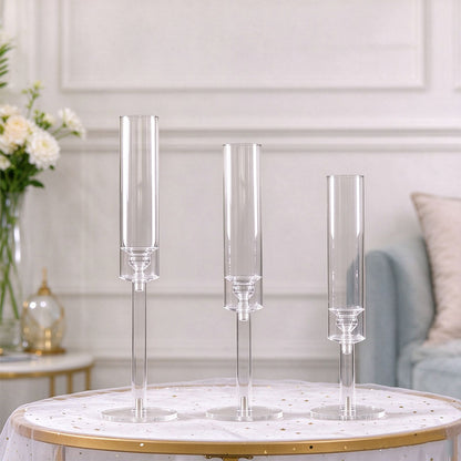 Elegant Acrylic Candelabra Candle Holder: Modern & Stylish Home Decor, and Perfect for Party, Wedding, Birthday