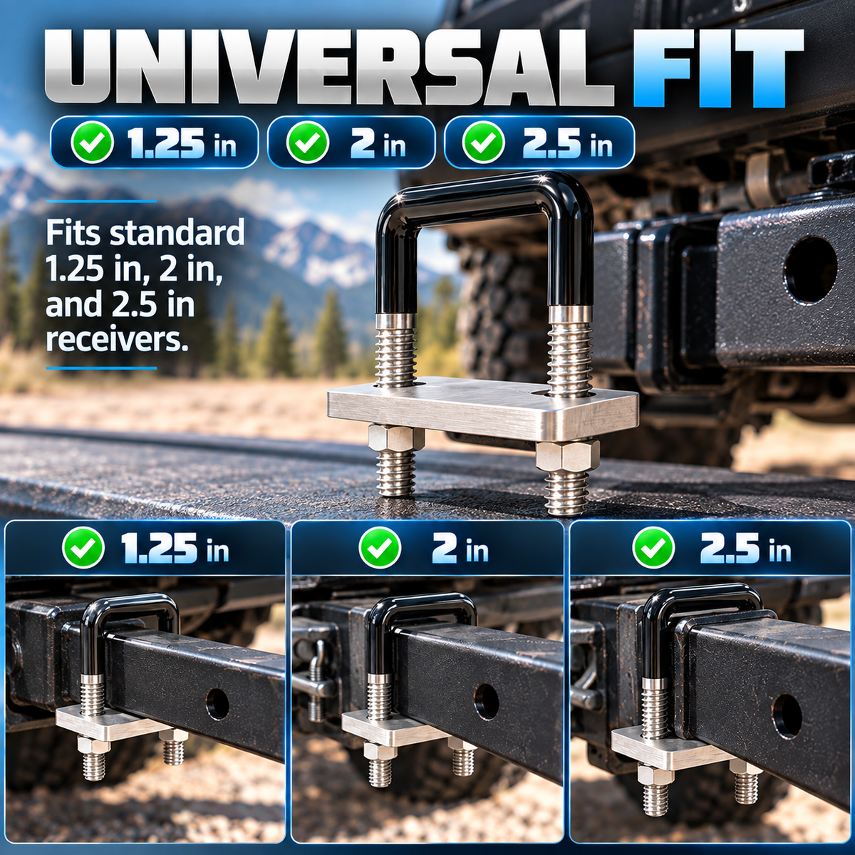 Ultimate Trailer Hitch Locking Stabilizer - Heavy-Duty Support & Anti-Rattle