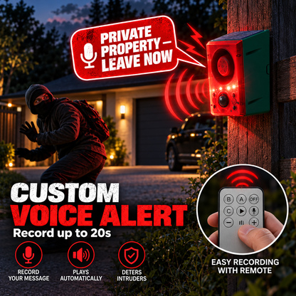 Smart Solar Strobe Alarm & Animal Deterrent System 🛡️