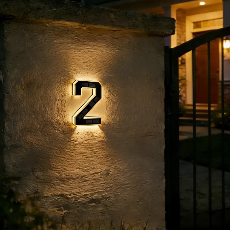 🔥Last Day 49% OFF🔥Solar Lighted House Numbers LED Numbers, Waterproof for Outside