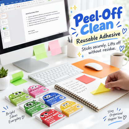 ✨ Glitter Transparent Pull-Out Sticky Notes - Stylish Aesthetic Memo Pads & Easy-to-Write