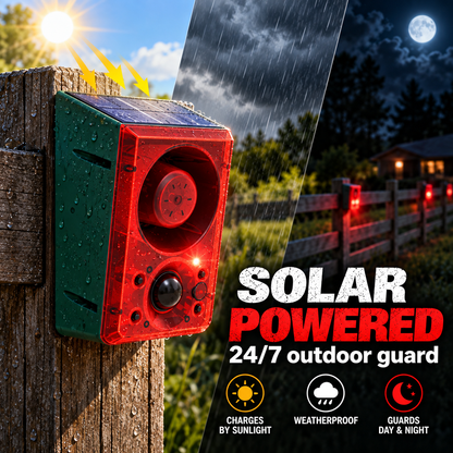 Smart Solar Strobe Alarm & Animal Deterrent System 🛡️