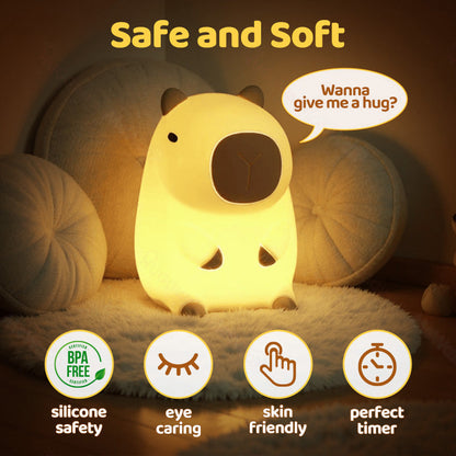 Capybara Squishy Night Light - Perfect Gift 🎁