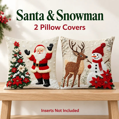 🎄 Christmas Decorative Pillow Covers Set — Festive Designs & Cozy Home Style