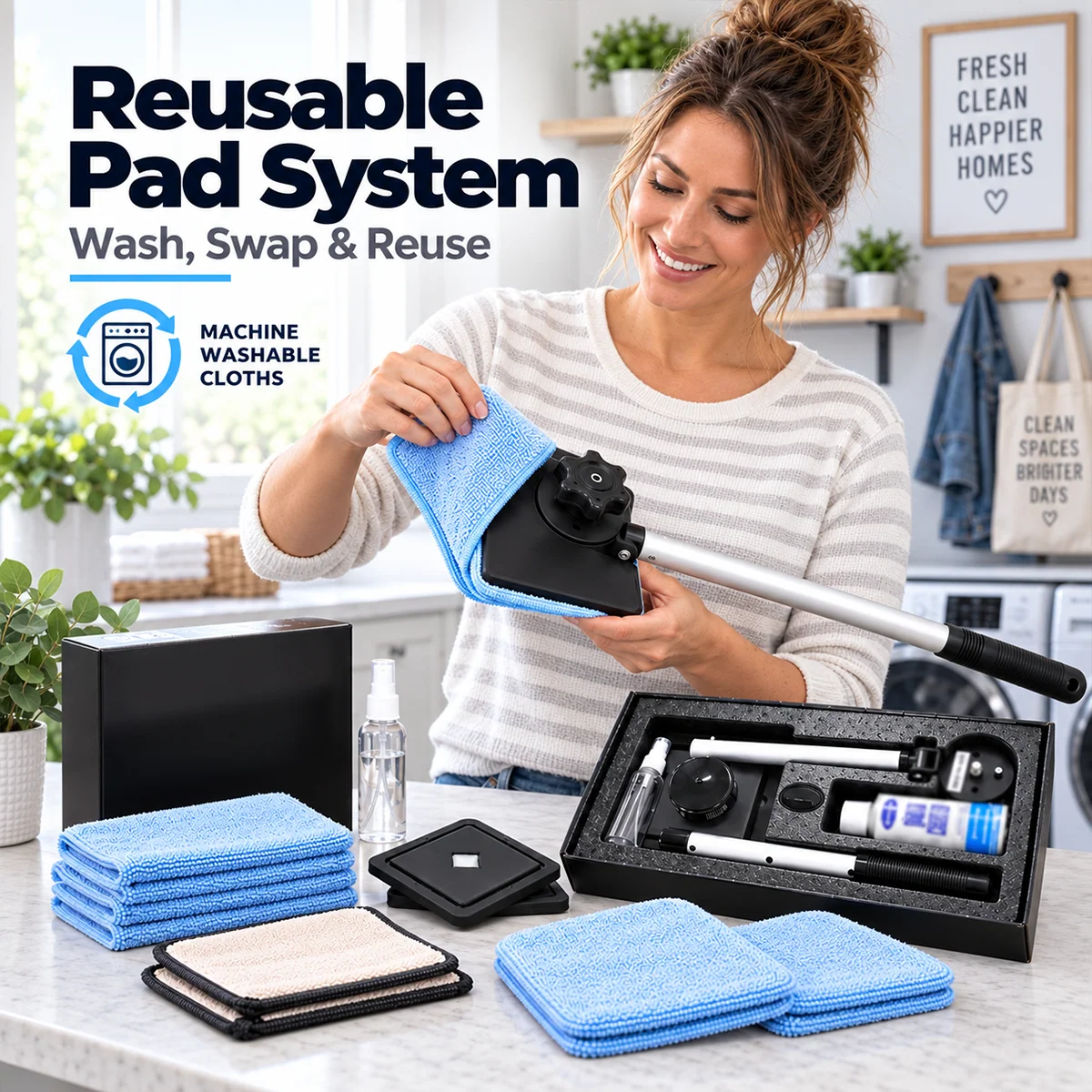 🧲Dual Magnetic Car Windshield Cleaner | Streak-Free Auto Glass Cleaning Kit🚗