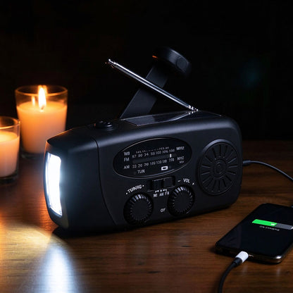 All-in-One Multifunctional Emergency Radio: Outdoor Readiness & Portable Design
