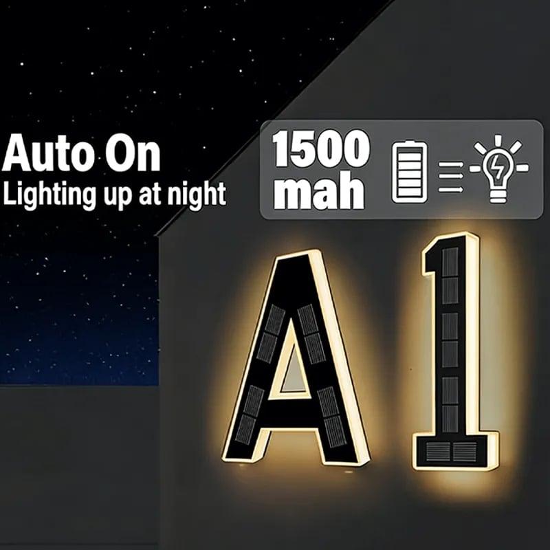 🔥Last Day 49% OFF🔥Solar Lighted House Numbers LED Numbers, Waterproof for Outside