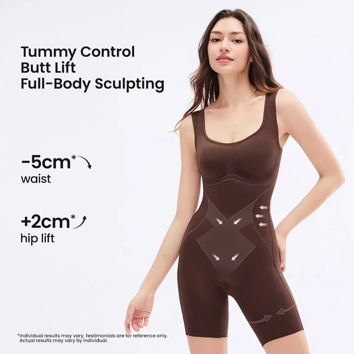 Tummy Control Butt Lifter Faja Bodysuit: Back Support Scrunch, Back Open Design🧘