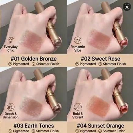 3 Color Eye shadow Stick: Blendable Shades & Creative Eye Looks
