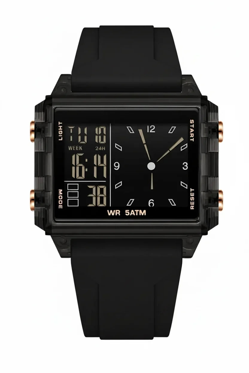 🔥Analog-Digital Sport Watch – Waterproof, Luminous & Multi-Function