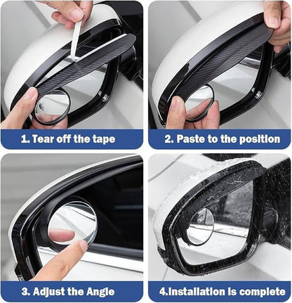 Car Rain Guard with Rearview Mirror