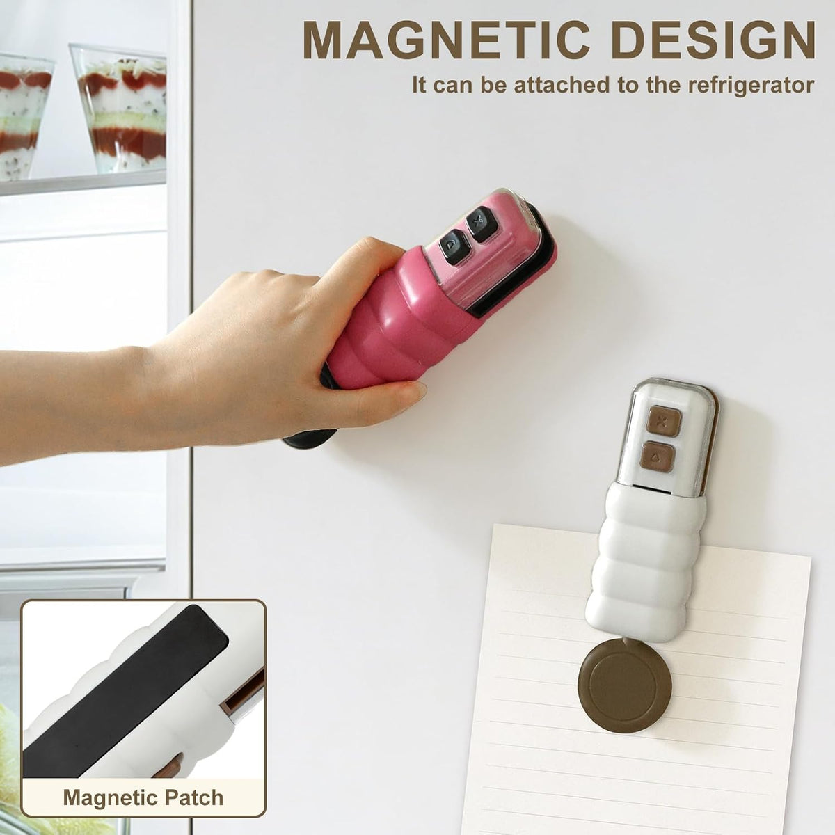 4-in-1 Rechargeable Mini Bag Sealer: Cutter, Magnet & Bottle Opener