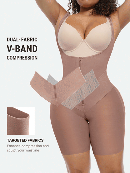 V-Shaped Faja Tummy Control Butt Lift Bodysuit - 19