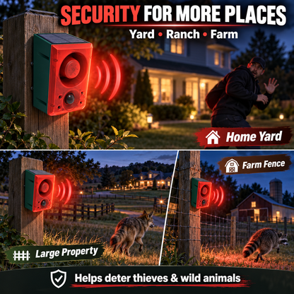 Smart Solar Strobe Alarm & Animal Deterrent System 🛡️