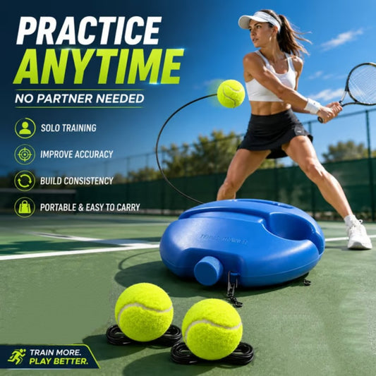 🎾 Solo Tennis Trainer Rebound Set – Practice Anytime, No Partner Needed