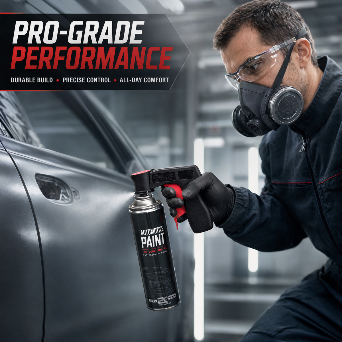 Pro-Grip Aerosol Spray Can Trigger Handle – Quick Connect & Easy Installation