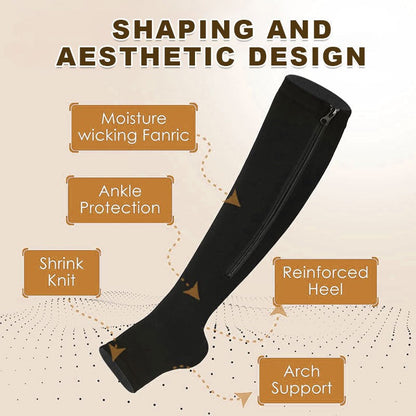 Easy-On Zipper Compression Socks