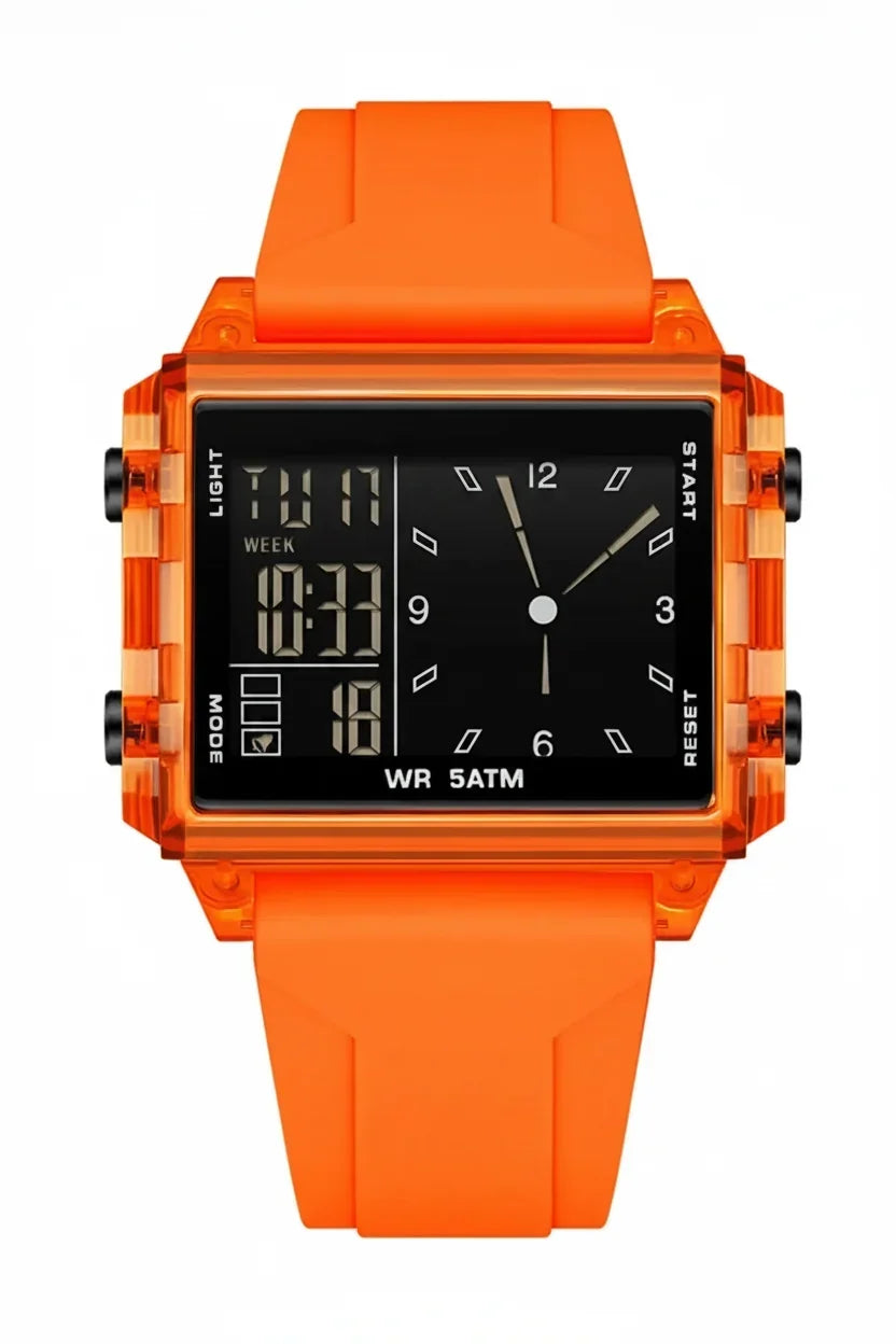 🔥Analog-Digital Sport Watch – Waterproof, Luminous & Multi-Function