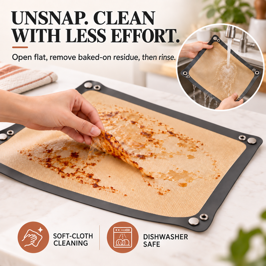 🍪 2-in-1 Foldable Silicone Baking Tray