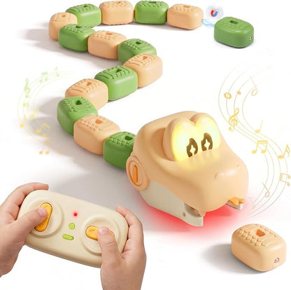 RC Magnetic Hungry Snake Game – Interactive Growing Snake Toy with Lights & Sounds
