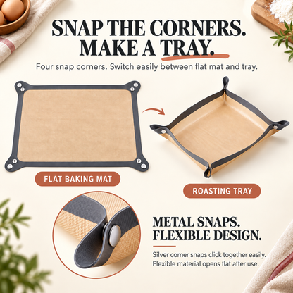 🍪 2-in-1 Foldable Silicone Baking Tray
