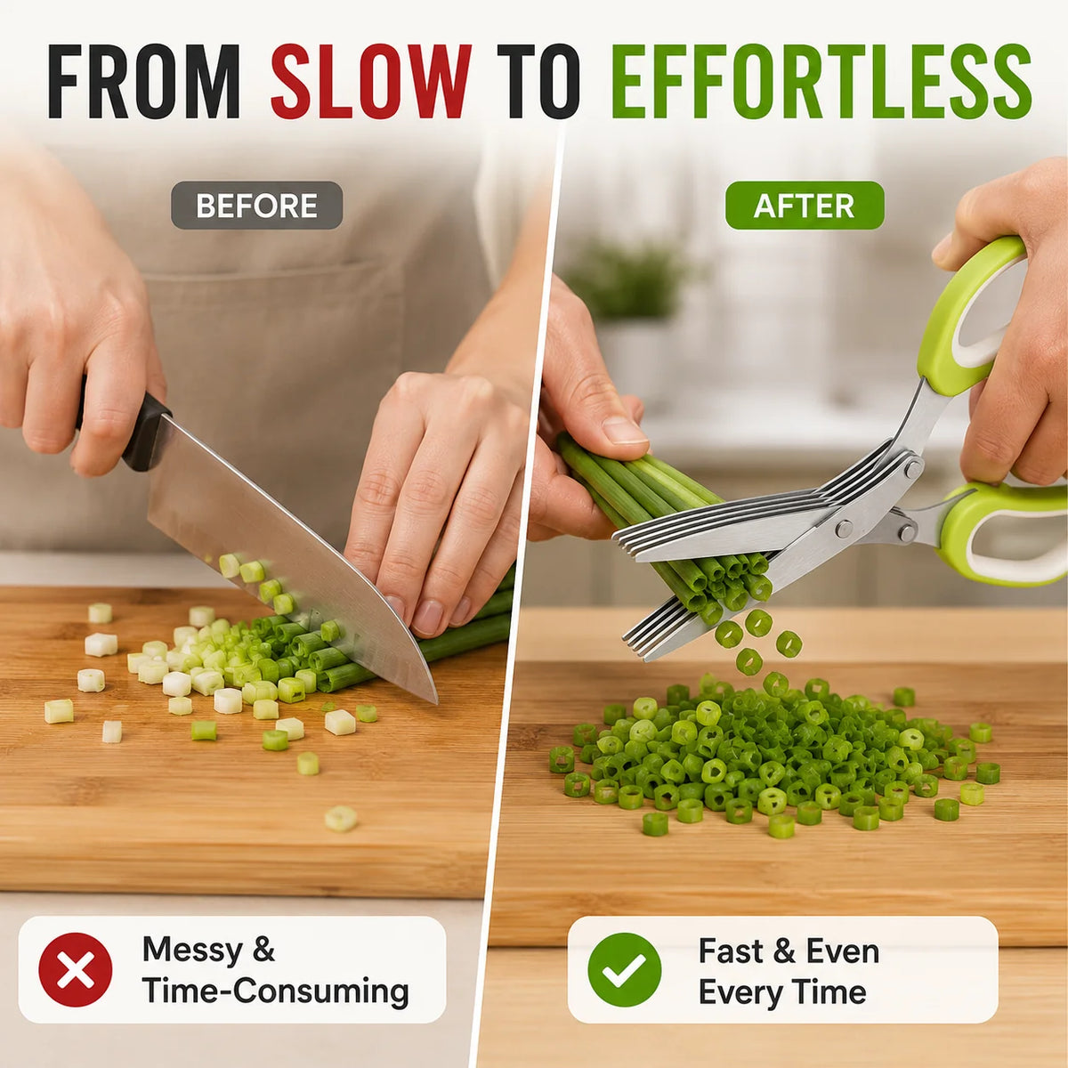 5-Blade Stainless Steel Herb Scissors with Protective Sheath - 2