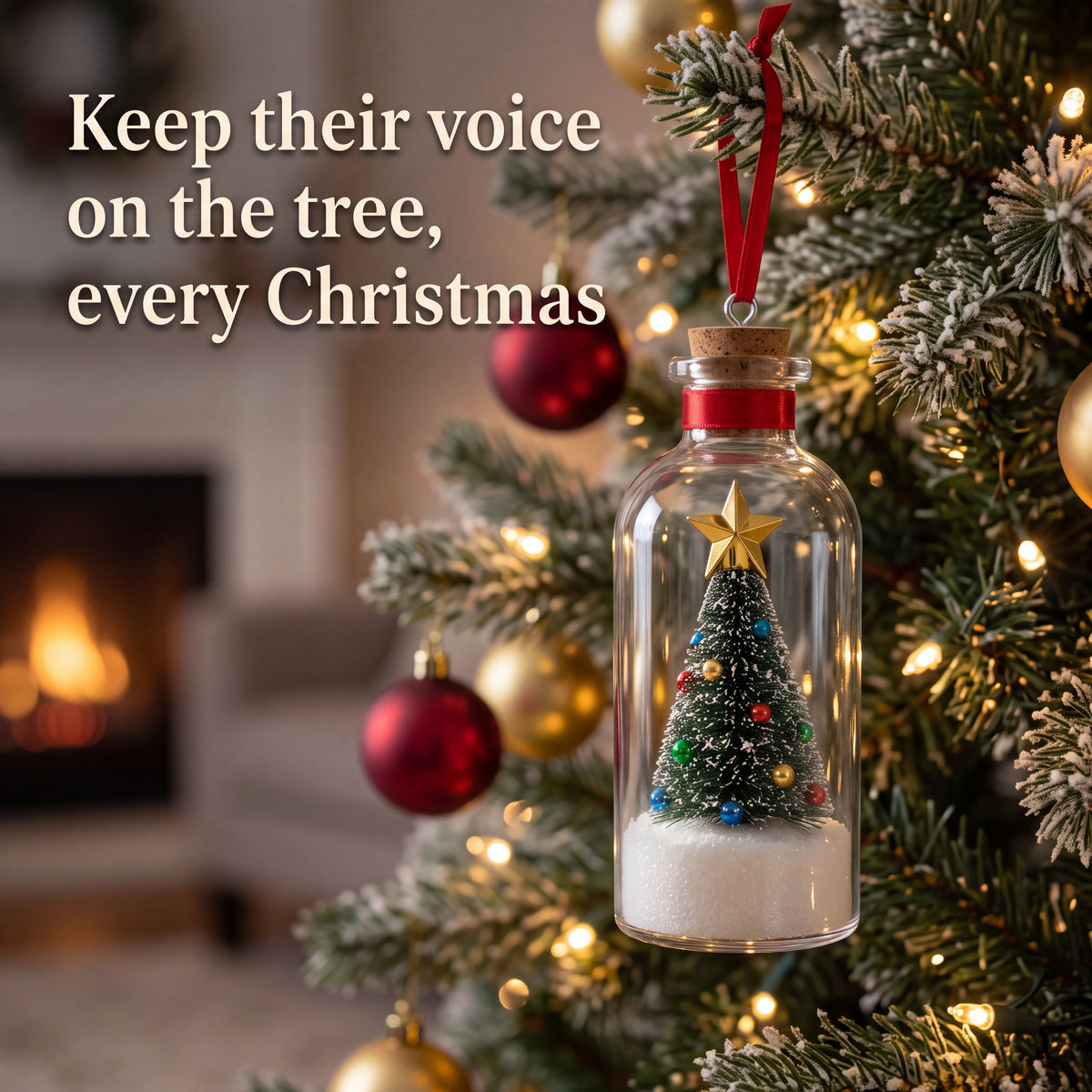 Merry Christmas Tree Message Bottle