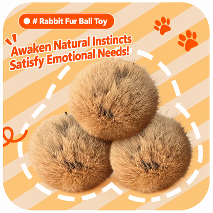Soft Fluffy Cat Toy Ball