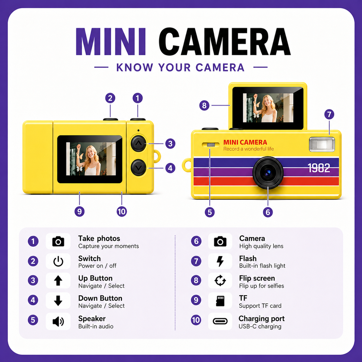 Mini Retro Camera (Film Your Life in 90s Style)