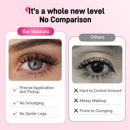 💕50% OFF NOW! Double-Ended Waterproof Lengthening & Curling Mascara, Cartoon-Like Voluminous Lashes, Smudge-Proof Long Lasting Eye Makeup, No Clumping Lash Mascara