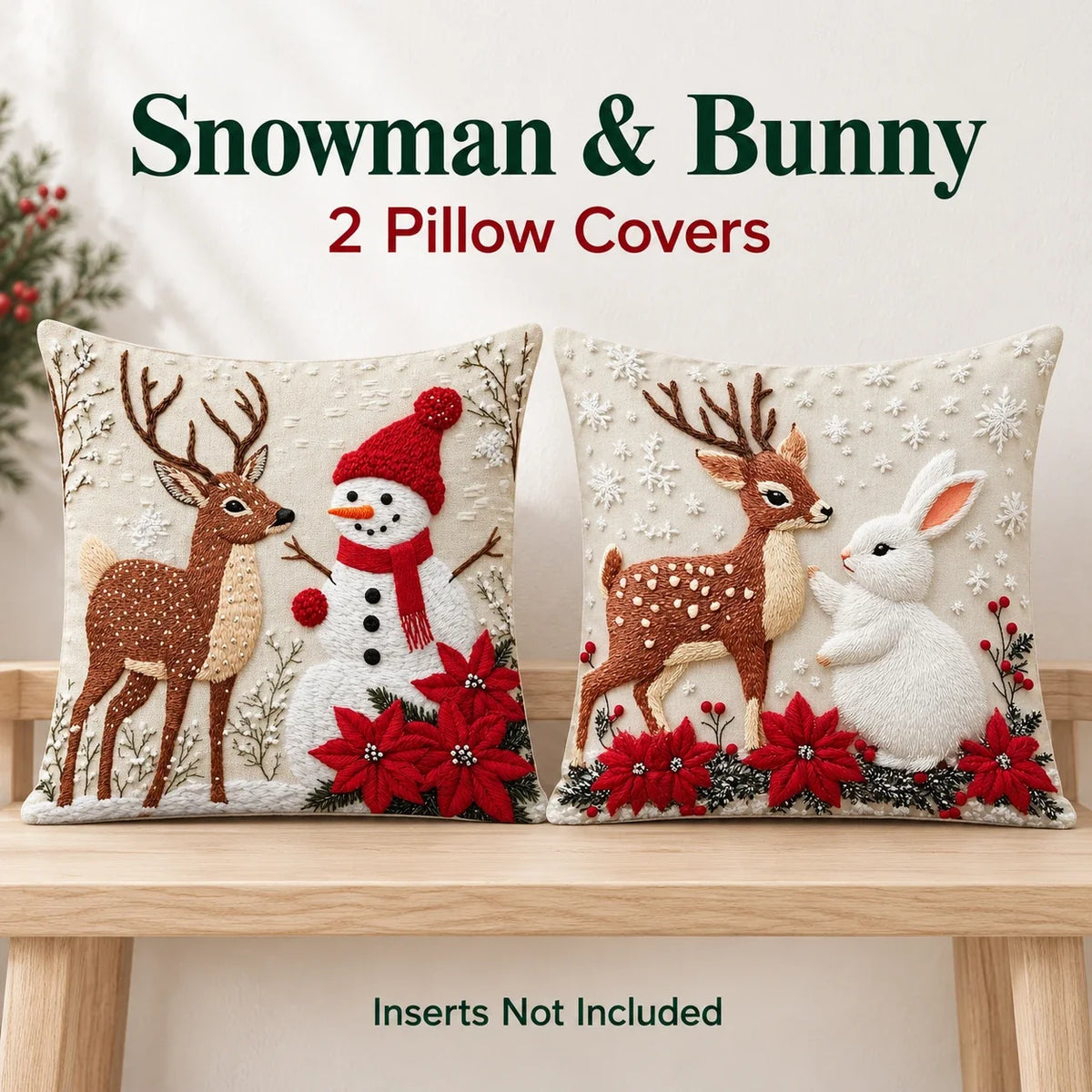 🎄 Christmas Decorative Pillow Covers Set — Festive Designs & Cozy Home Style