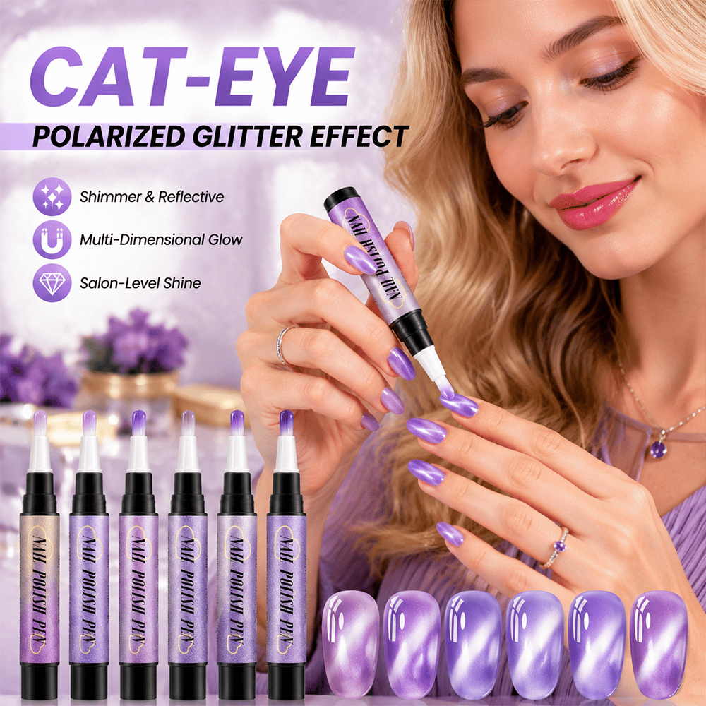 💅 6PCS DIY Gel Nail Art Painting Pen Set – Creative Designs & Easy-to-Use, Salon Beauty at Home