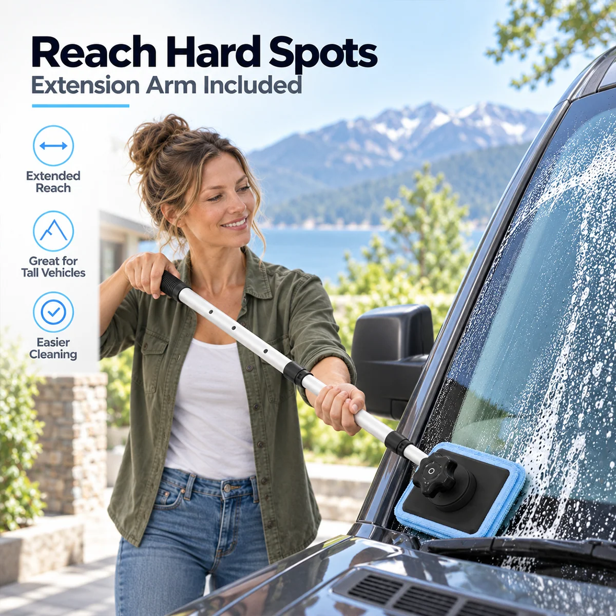 🧲Dual Magnetic Car Windshield Cleaner | Streak-Free Auto Glass Cleaning Kit🚗
