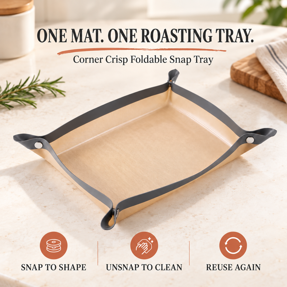 🍪 2-in-1 Foldable Silicone Baking Tray