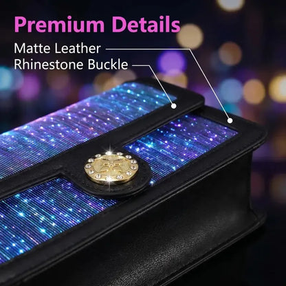 🌈 Fiber Optic Light-Up Crossbody Bag – 7 Colors & 4 Light Modes