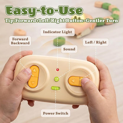 RC Magnetic Hungry Snake Game – Interactive Growing Snake Toy with Lights & Sounds