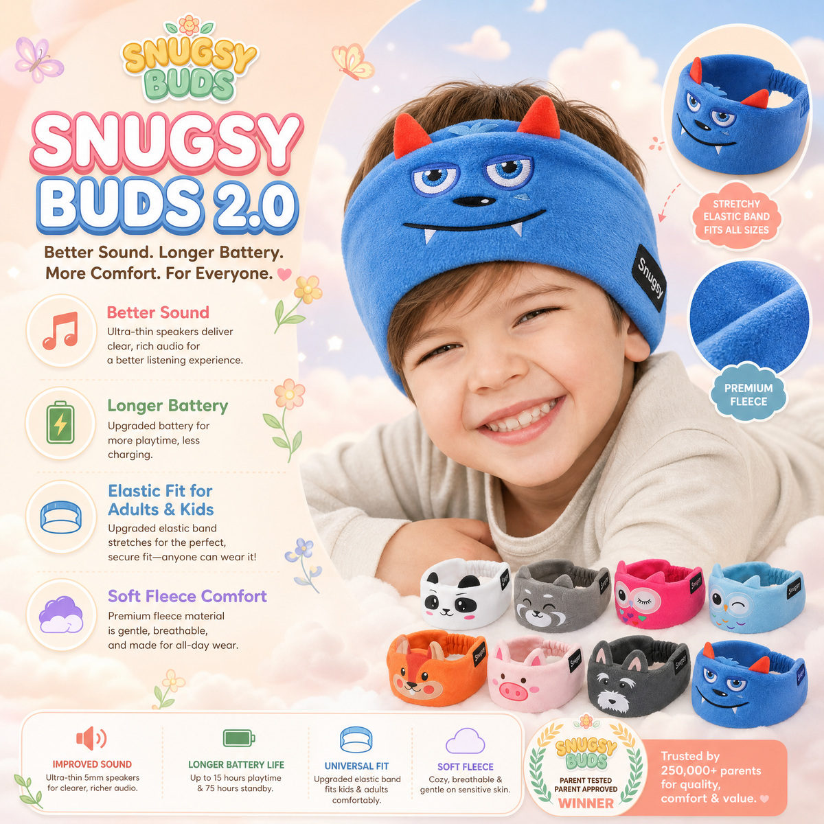 🧸 Fuzzy Buds 2.0: Soft Design & Comfortable Fit