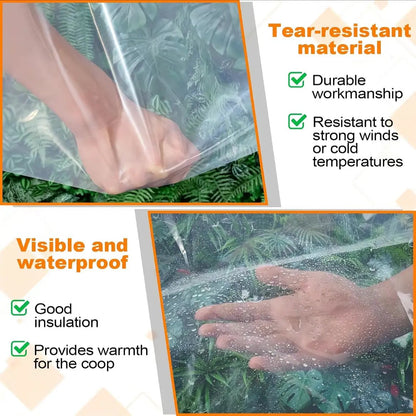 Heavy-Duty Transparent Waterproof Tarp: Outdoor Cover with Secure Rope & Reliable Protection