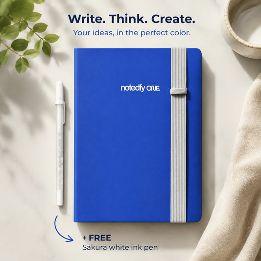 📘 Notedfy Think Blue Notebook – Blue Pages for Brighter Ideas 💙