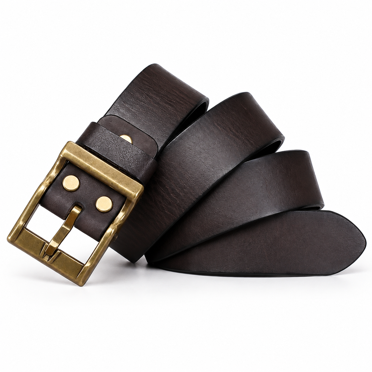 Premium Handmade Genuine Leather Belt: Vintage Design, Alloy Buckle & Durability