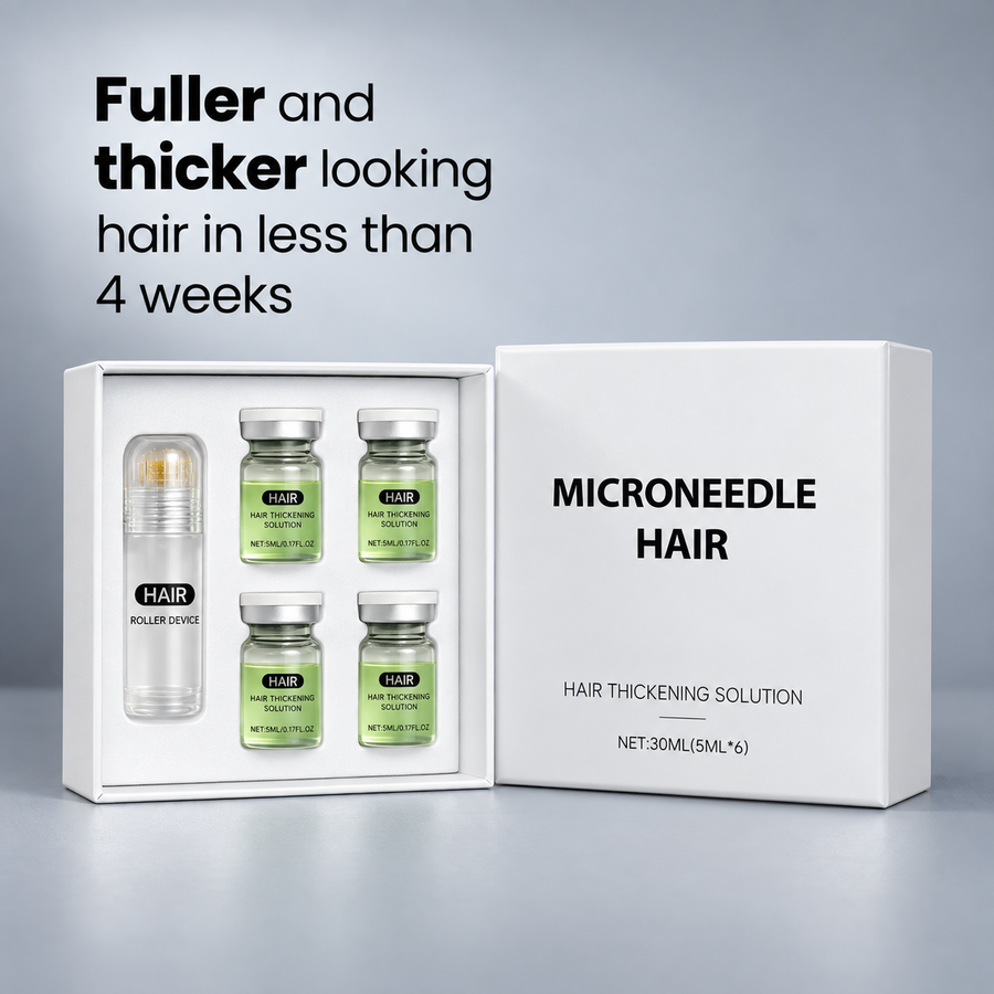 Hair scalp care system for fuller-looking hair