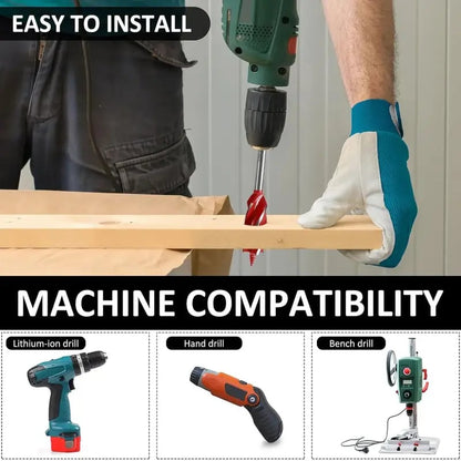 💯🔥10–25mm 8PCS Complete Wood Drilling Set: Heavy-Duty Fluted Bits & Versatile Drilling