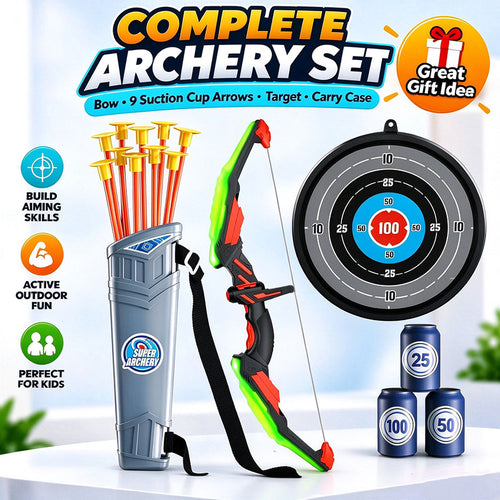 LED Light-Up Bow and Arrow Toy Set: Glowing Effects & Outdoor Fun