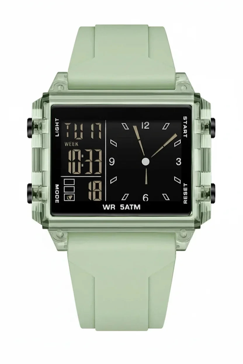 🔥Analog-Digital Sport Watch – Waterproof, Luminous & Multi-Function
