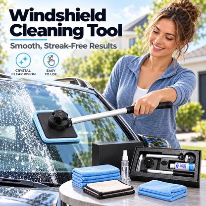 🧲Dual Magnetic Car Windshield Cleaner | Streak-Free Auto Glass Cleaning Kit🚗