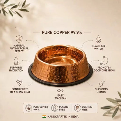 Auremod™ 99.9% Pure Copper Bowl for Dogs & Cats