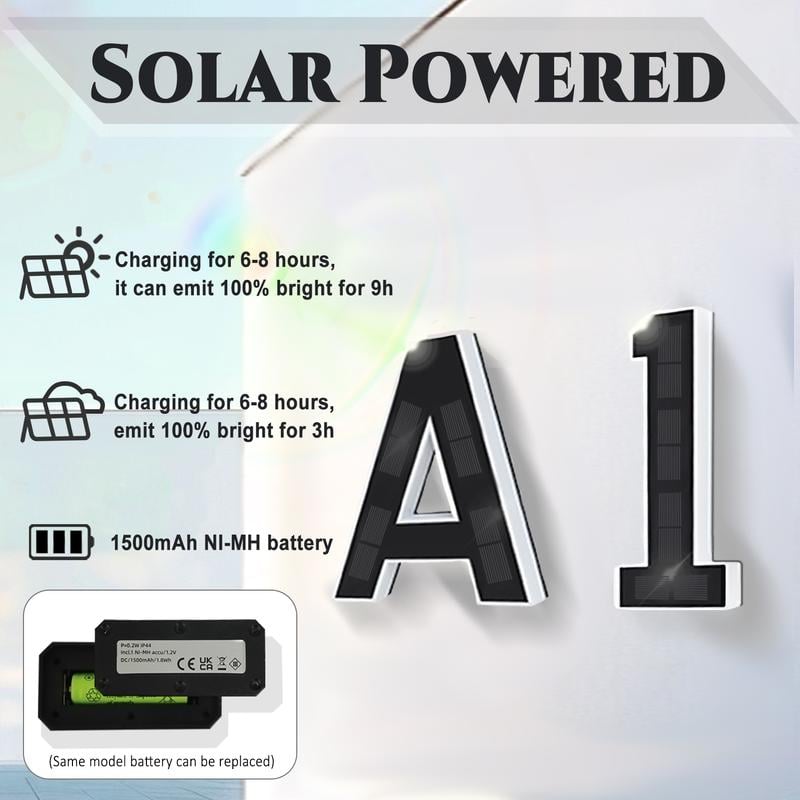 🔥Last Day 49% OFF🔥Solar Lighted House Numbers LED Numbers, Waterproof for Outside