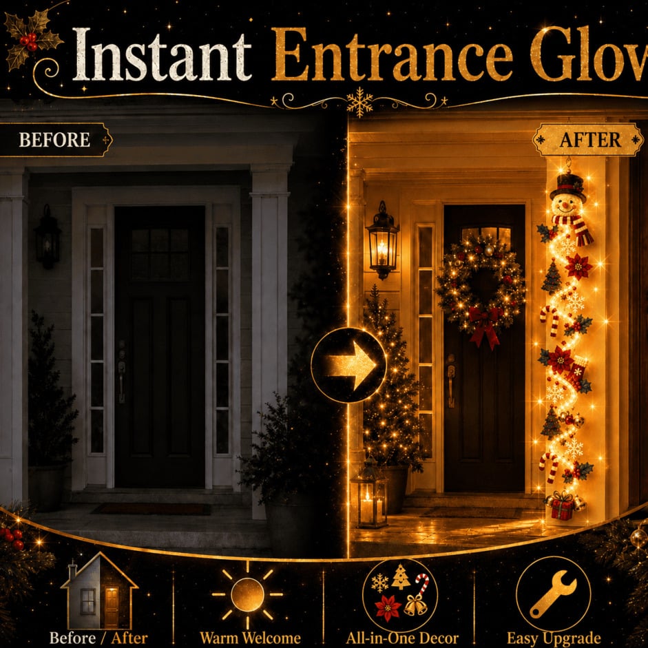 ⏳ Last day! 49% OFF – 🎄✨🎅 Glowing Christmas Door Hanger