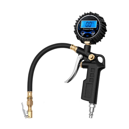 Digital Tire Pressure Gauge with Inflator for Car & Bicycle