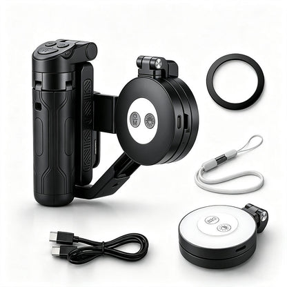 📸 Phone Zoomable Magnetic Palm Grip:  Secure Hold, Selfie Stick & Tripod